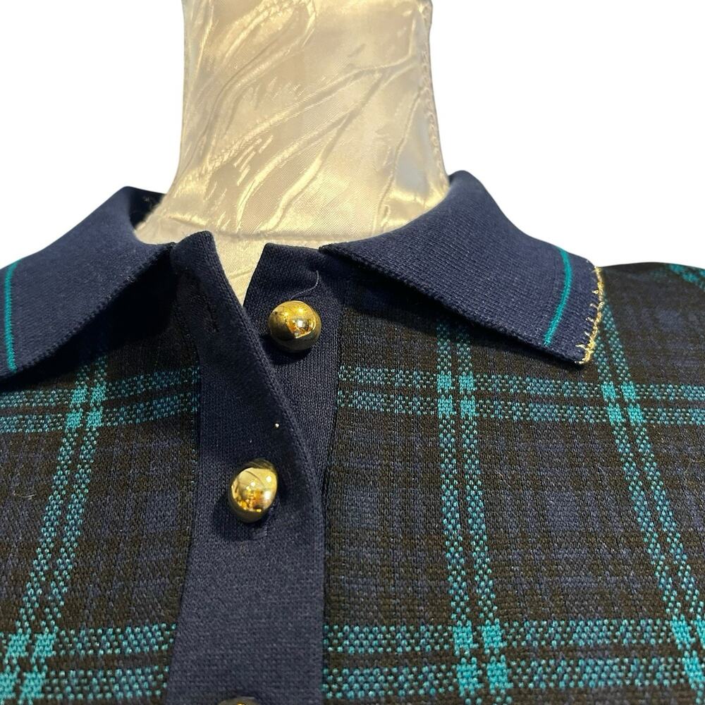 Vintage 80s Cape Cod Sportswear Plaid Knit Sweater Sz L - Picture 8 of 15